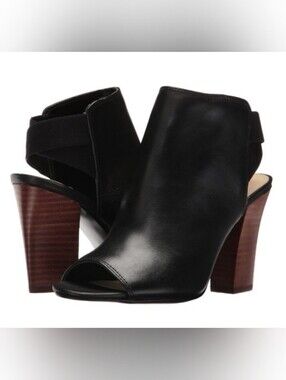 Nine West Zofee Open Toe/Heel Leather Booties Women 11M